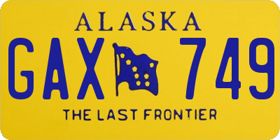 AK license plate GAX749
