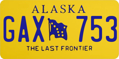 AK license plate GAX753