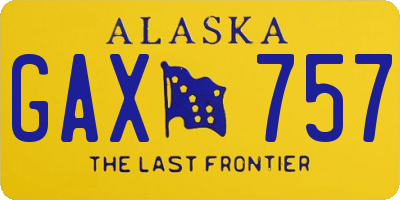 AK license plate GAX757