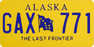 AK license plate GAX771