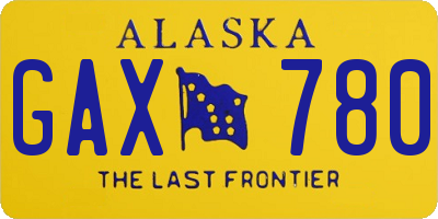 AK license plate GAX780