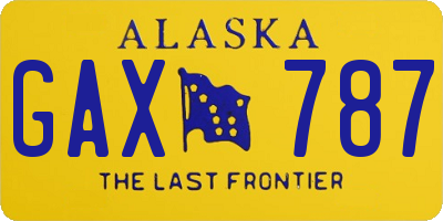 AK license plate GAX787