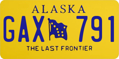 AK license plate GAX791