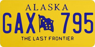AK license plate GAX795