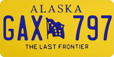AK license plate GAX797