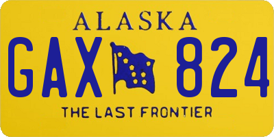 AK license plate GAX824