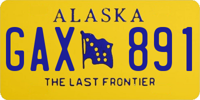 AK license plate GAX891