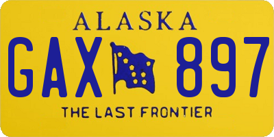 AK license plate GAX897