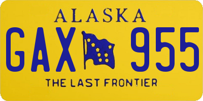 AK license plate GAX955