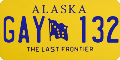 AK license plate GAY132
