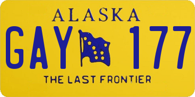 AK license plate GAY177