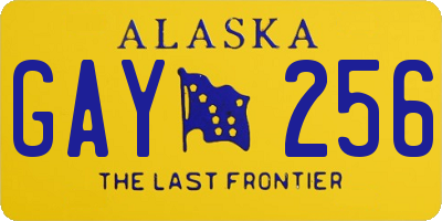 AK license plate GAY256