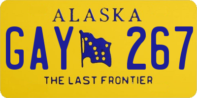 AK license plate GAY267