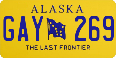 AK license plate GAY269