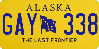 AK license plate GAY338