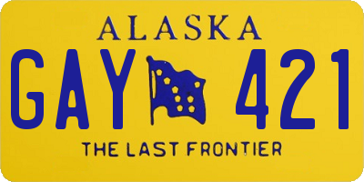 AK license plate GAY421