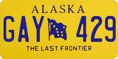 AK license plate GAY429