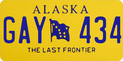 AK license plate GAY434