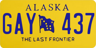 AK license plate GAY437