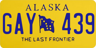 AK license plate GAY439