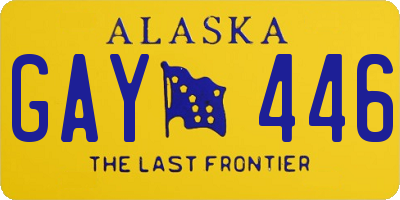 AK license plate GAY446