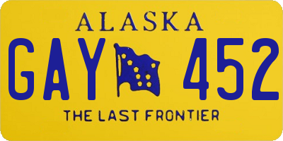 AK license plate GAY452