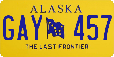 AK license plate GAY457