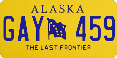 AK license plate GAY459