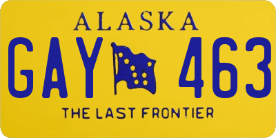 AK license plate GAY463