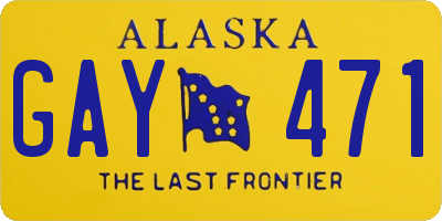 AK license plate GAY471