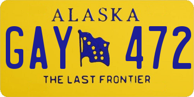 AK license plate GAY472