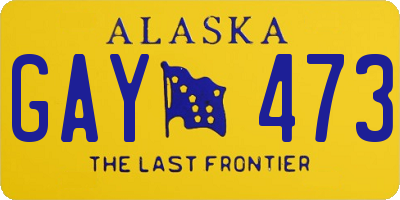 AK license plate GAY473