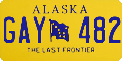 AK license plate GAY482
