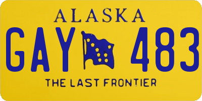AK license plate GAY483