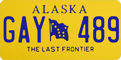 AK license plate GAY489