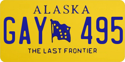 AK license plate GAY495