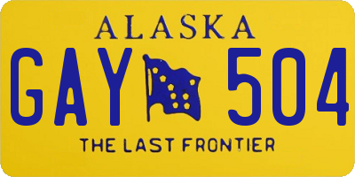 AK license plate GAY504