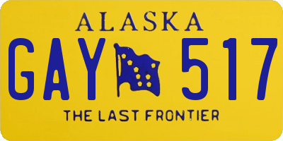 AK license plate GAY517