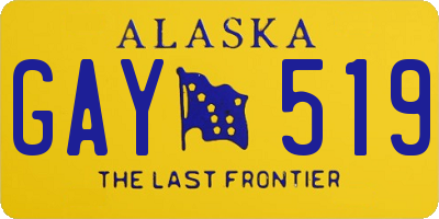 AK license plate GAY519