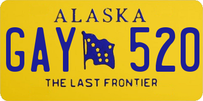 AK license plate GAY520