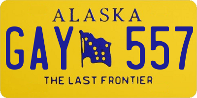 AK license plate GAY557