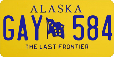 AK license plate GAY584