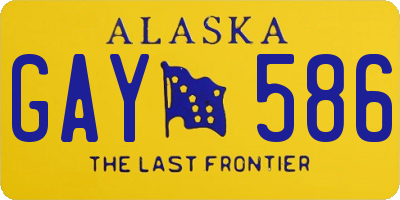 AK license plate GAY586