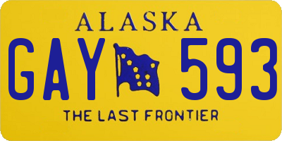 AK license plate GAY593