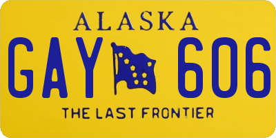 AK license plate GAY606