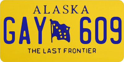 AK license plate GAY609