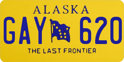 AK license plate GAY620