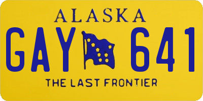 AK license plate GAY641