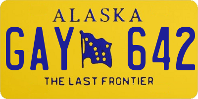AK license plate GAY642