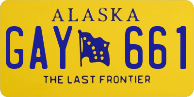 AK license plate GAY661
